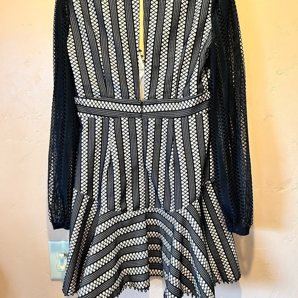 Dress - Black lace overlay fit and flare Lulu's dress - Picture 9 of 10